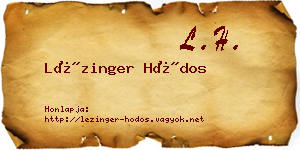 Lézinger Hódos névjegykártya